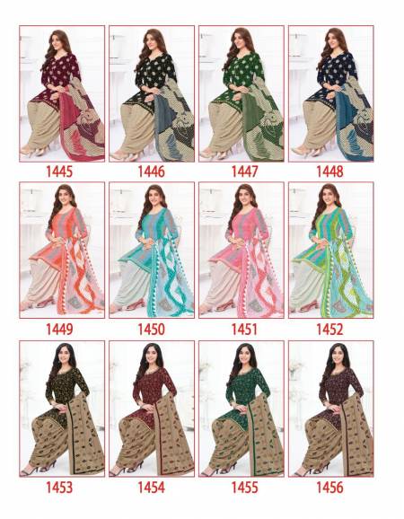Baalar Colors Patiala Vol 1 Regular Wear Wholesale Printed Cotton Dress Material
